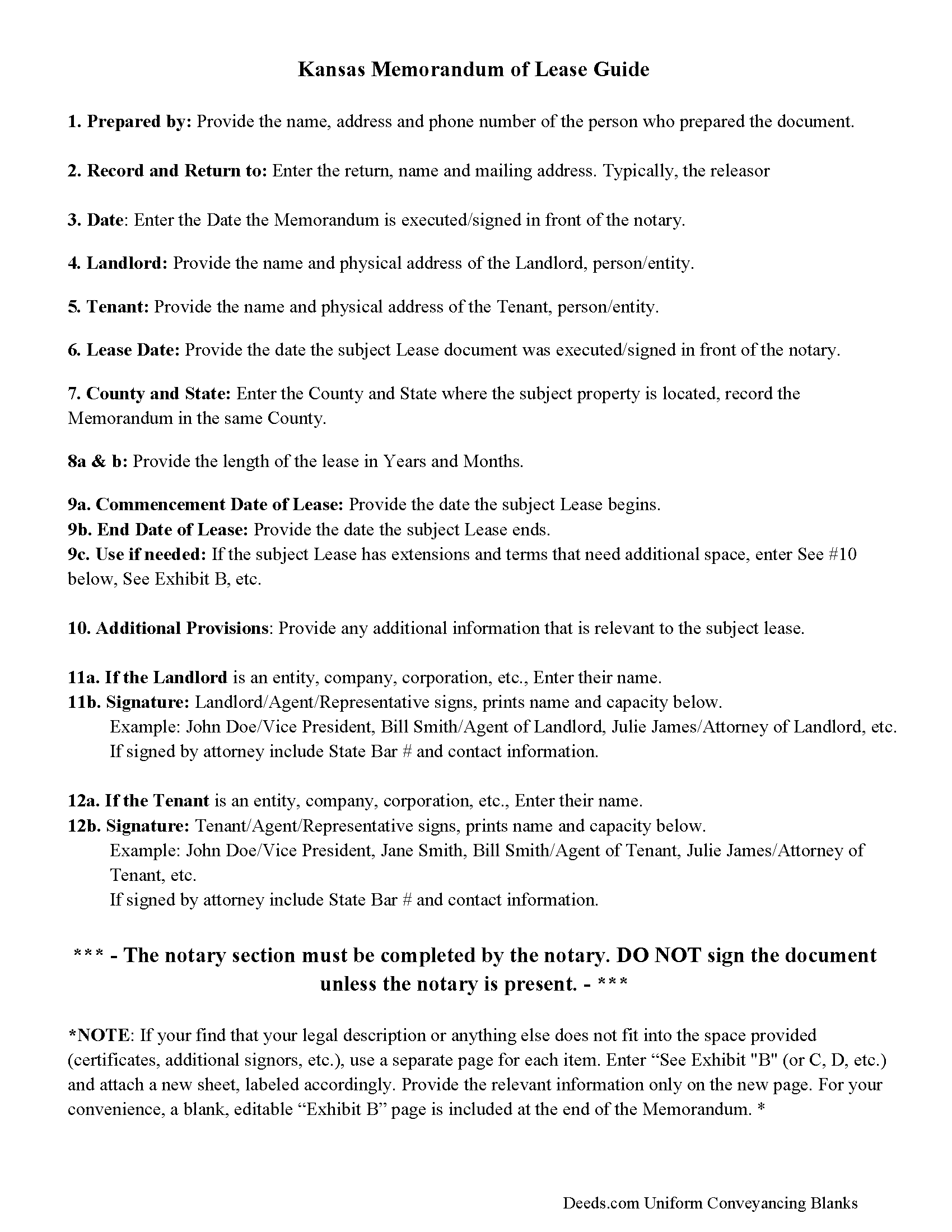 Memorandum of Lease Guide