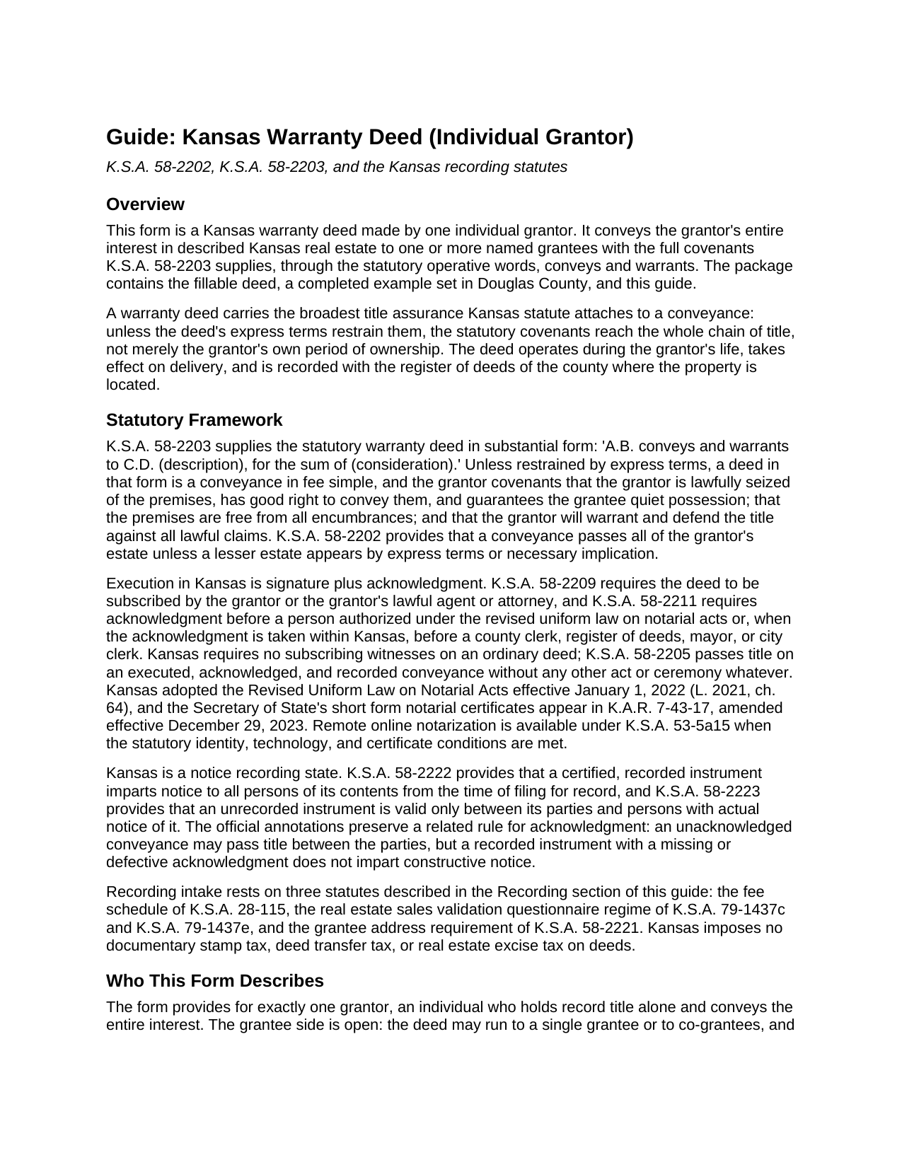Decatur County Warranty Deed Guide