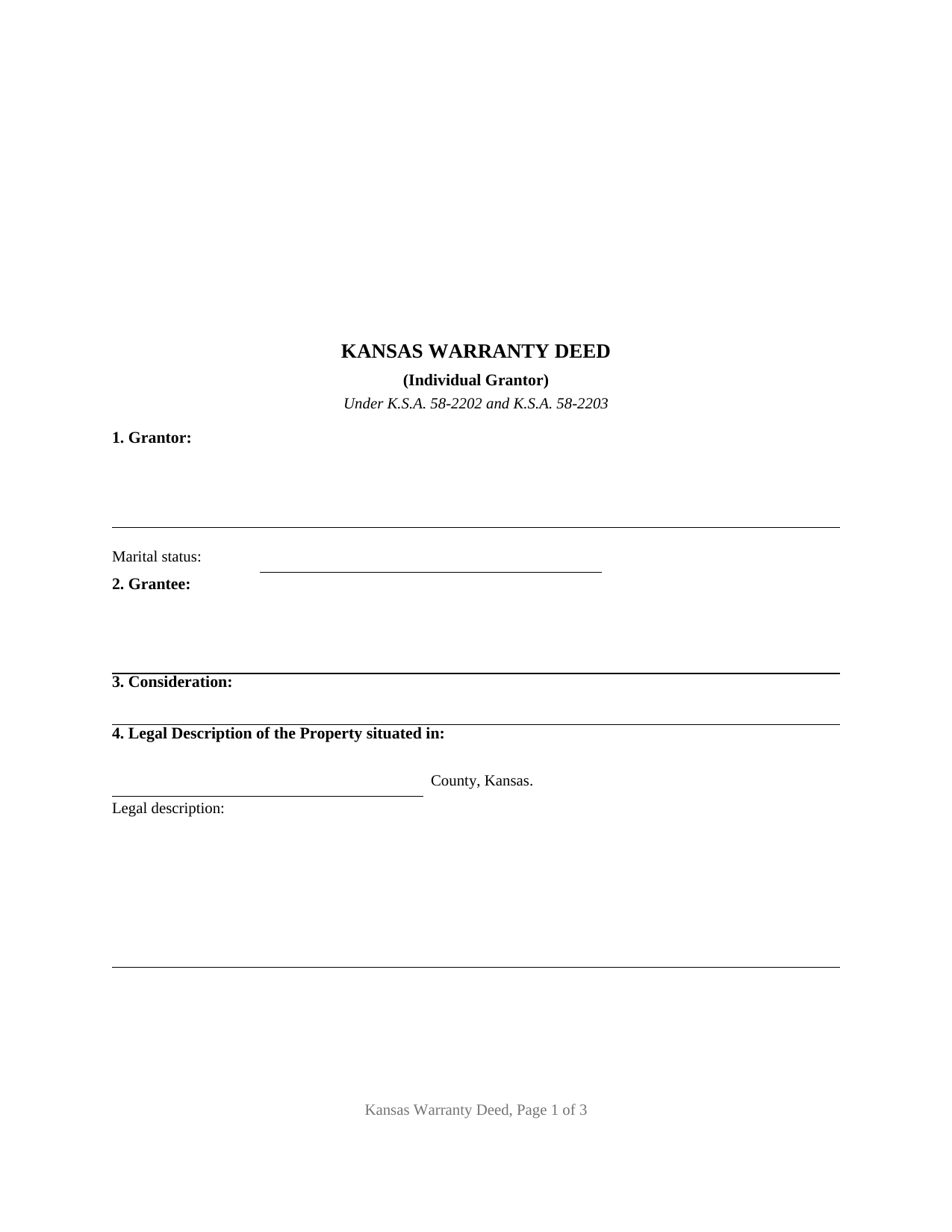Decatur County Warranty Deed Form