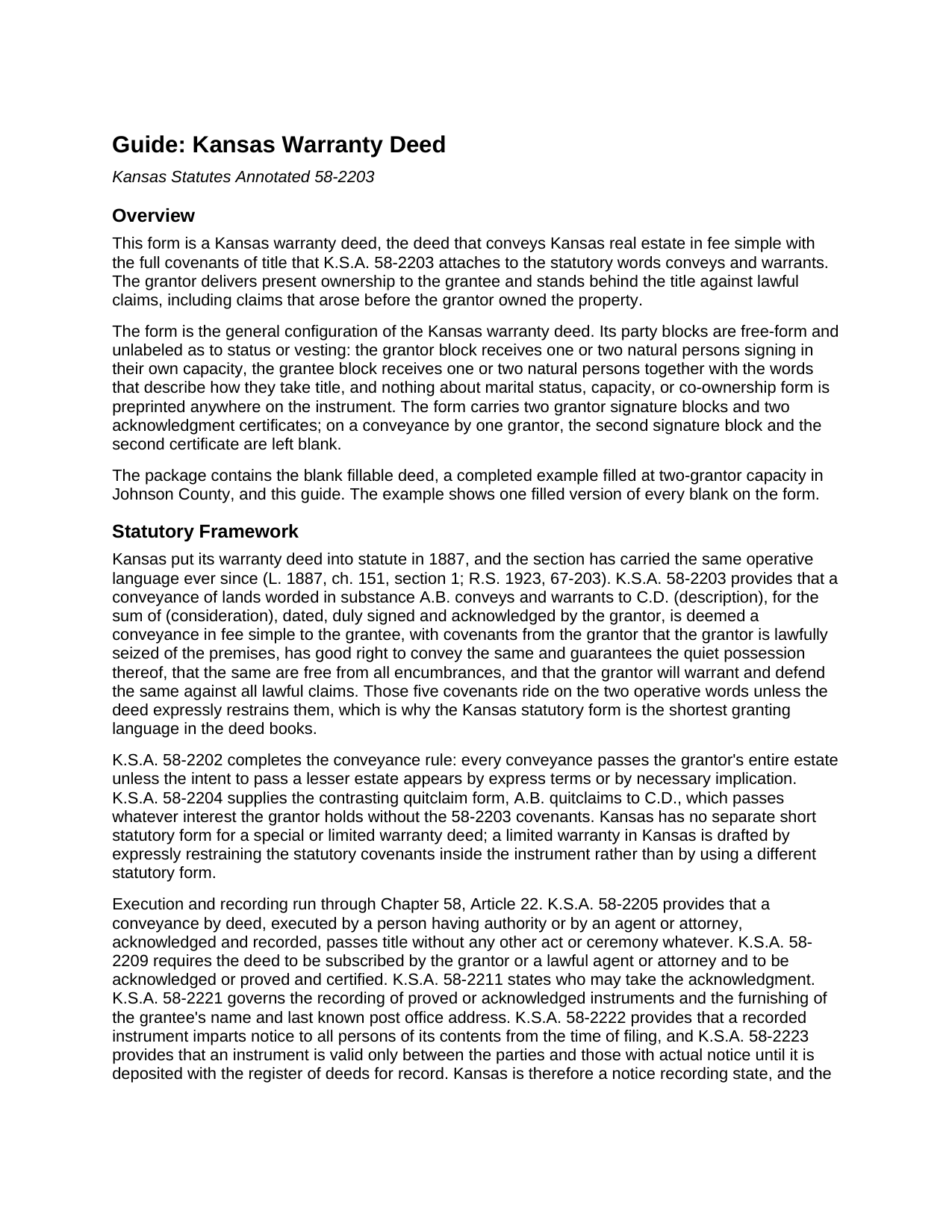 Gray County Warranty Deed Guide