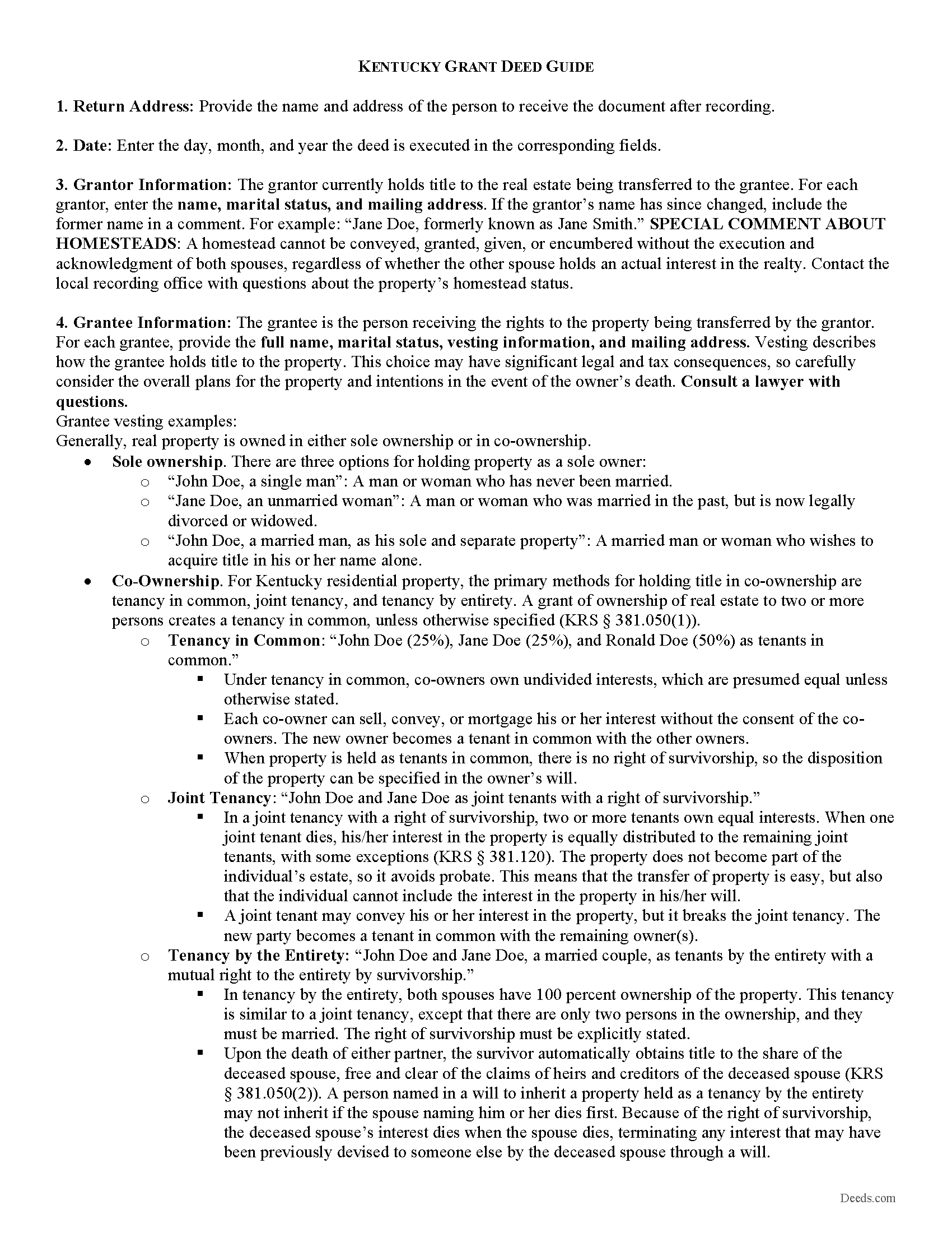 Henry County Grant Deed Guide