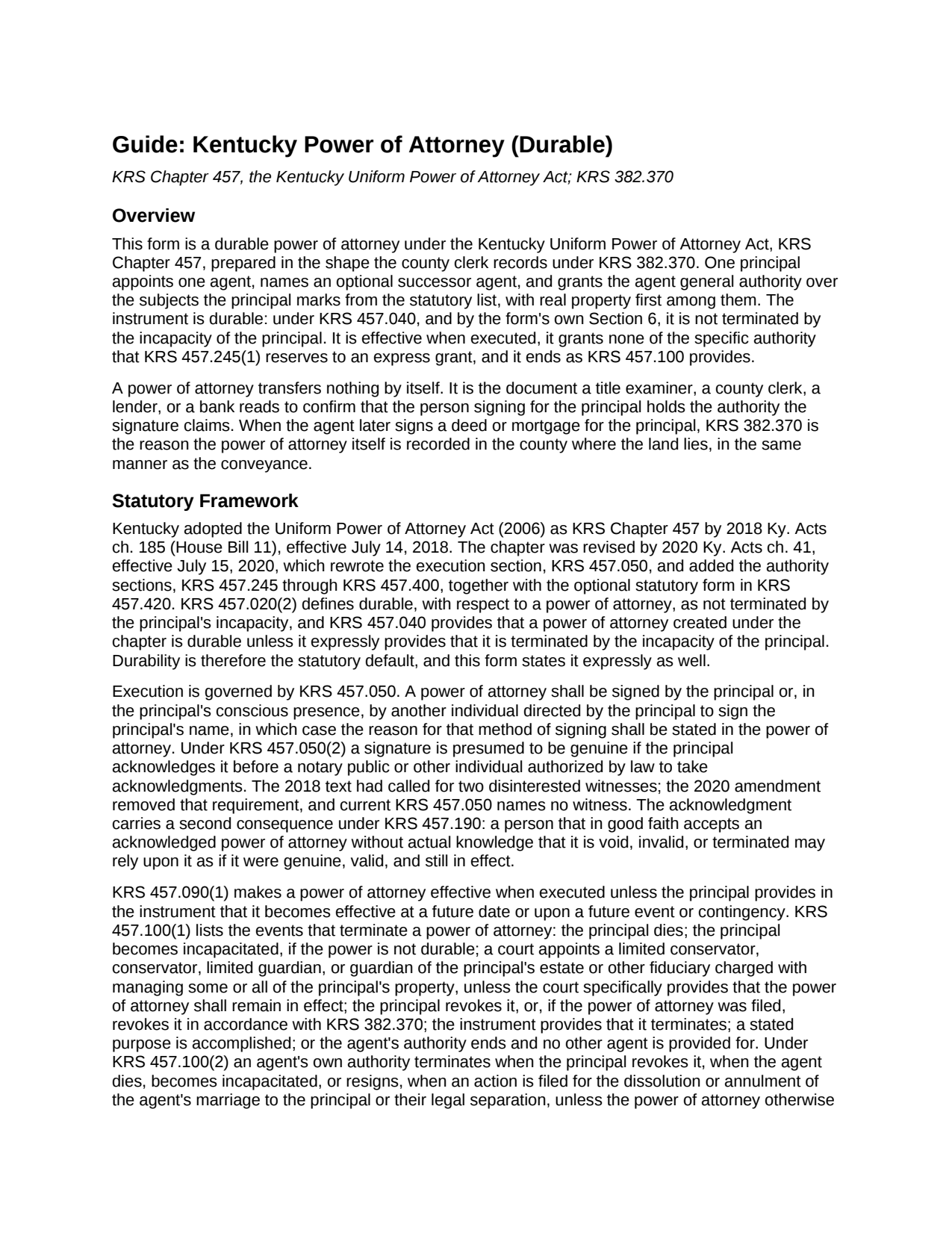 Clinton County Power of Attorney (Durable) Guide