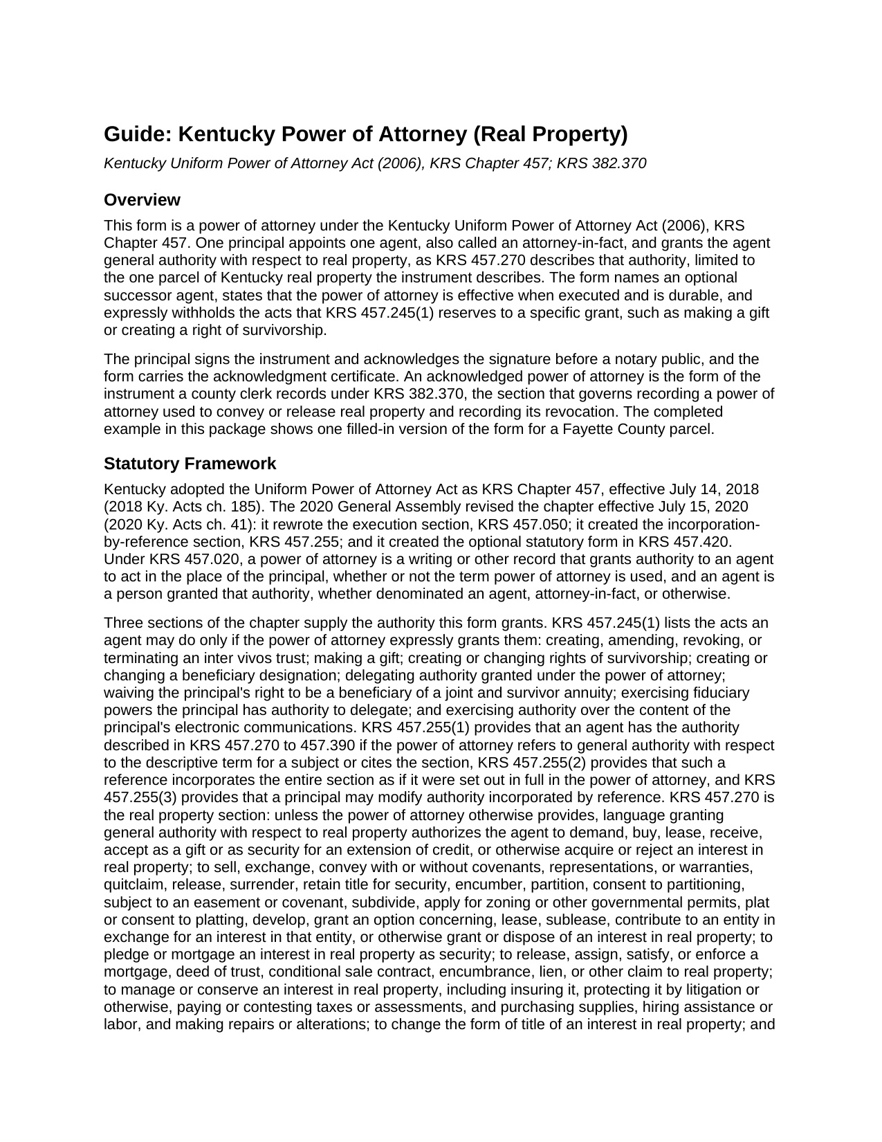 Mccracken County Power of Attorney Guide