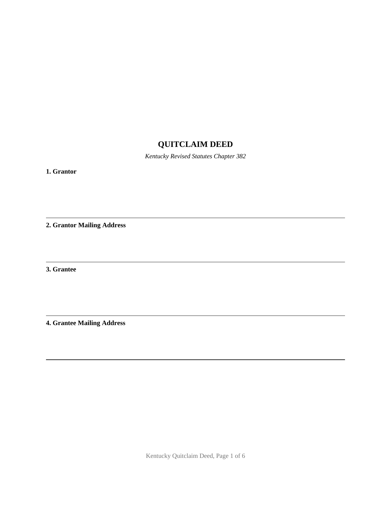 Mason County Quitclaim Deed Form