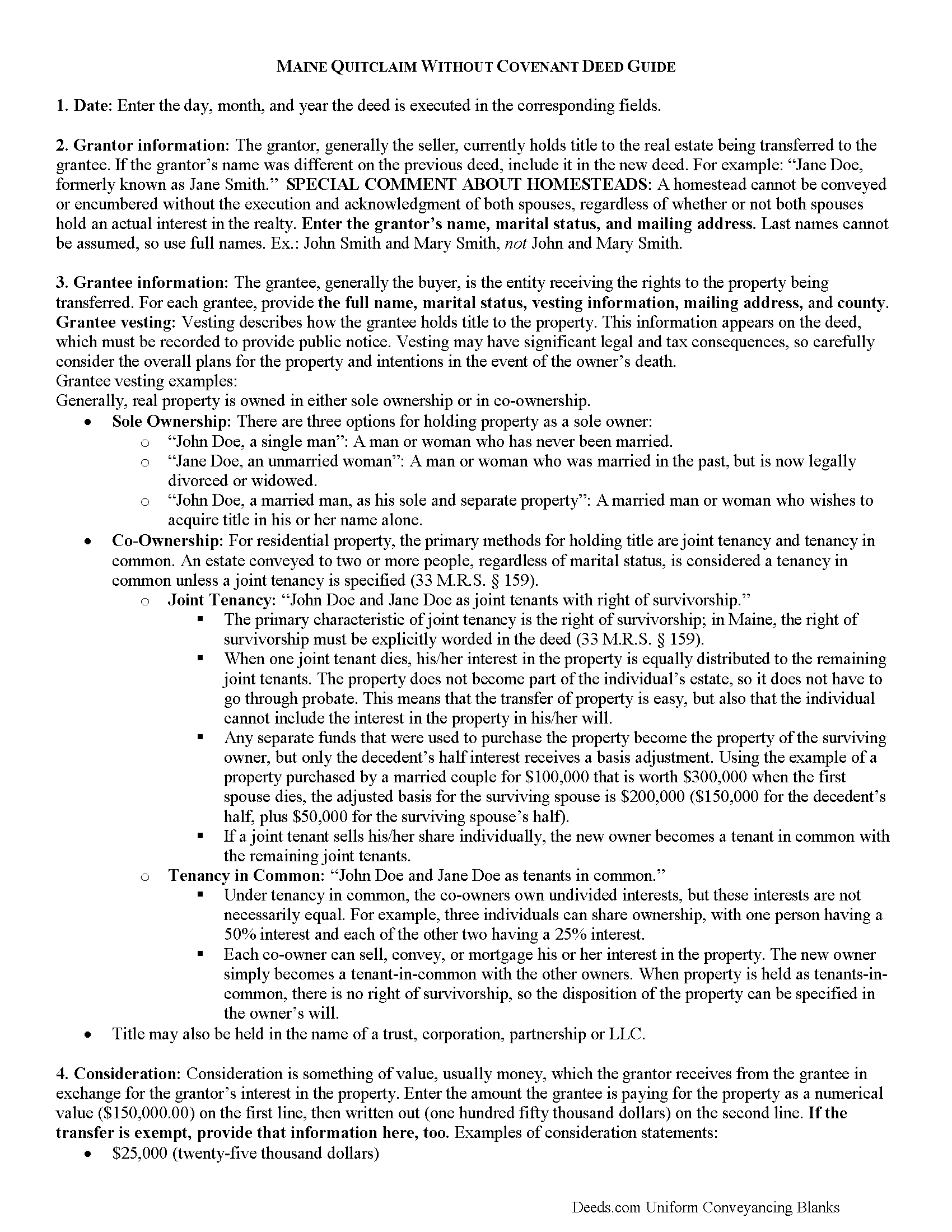 Waldo County Quitclaim Deed Guide