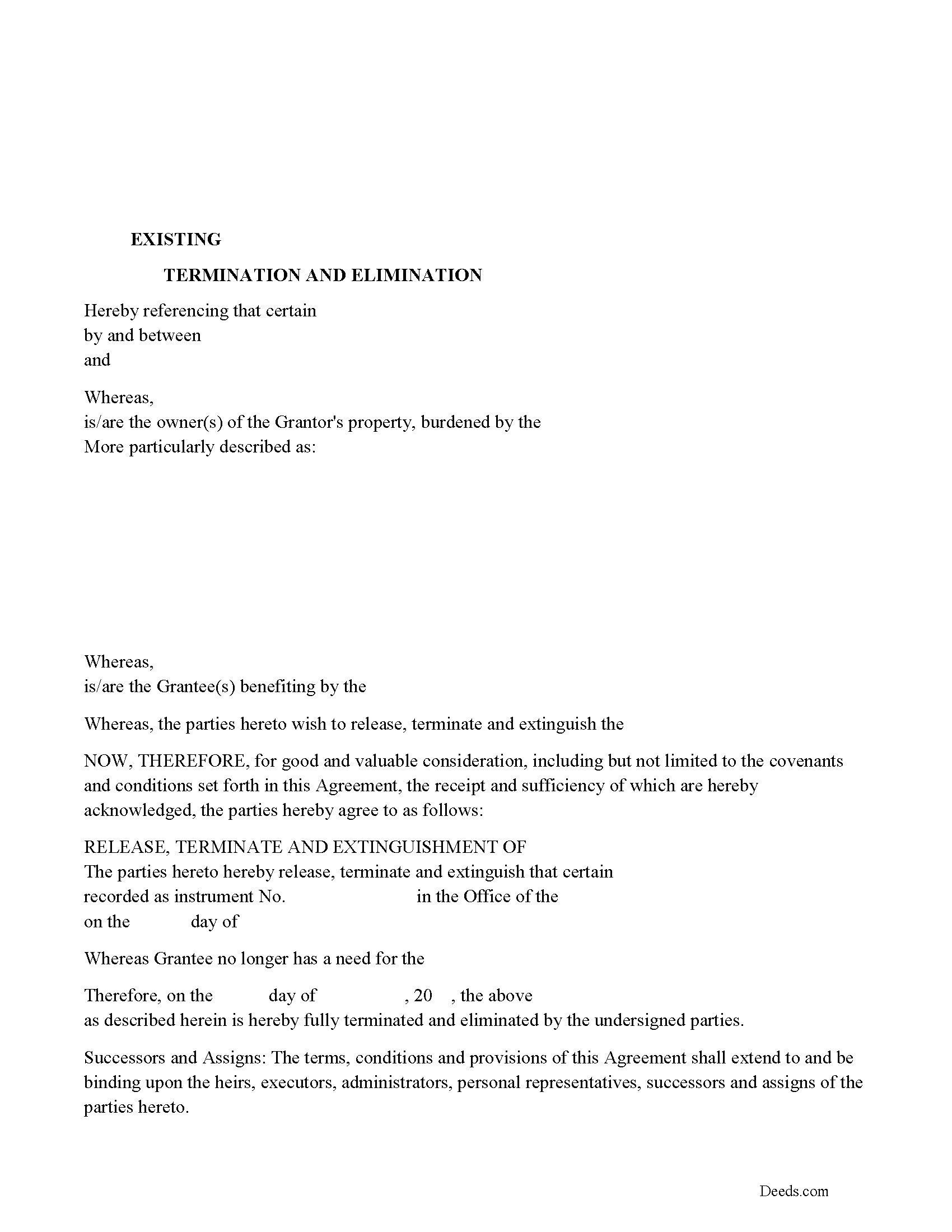 Androscoggin County Release of Easement, Right of Way Form