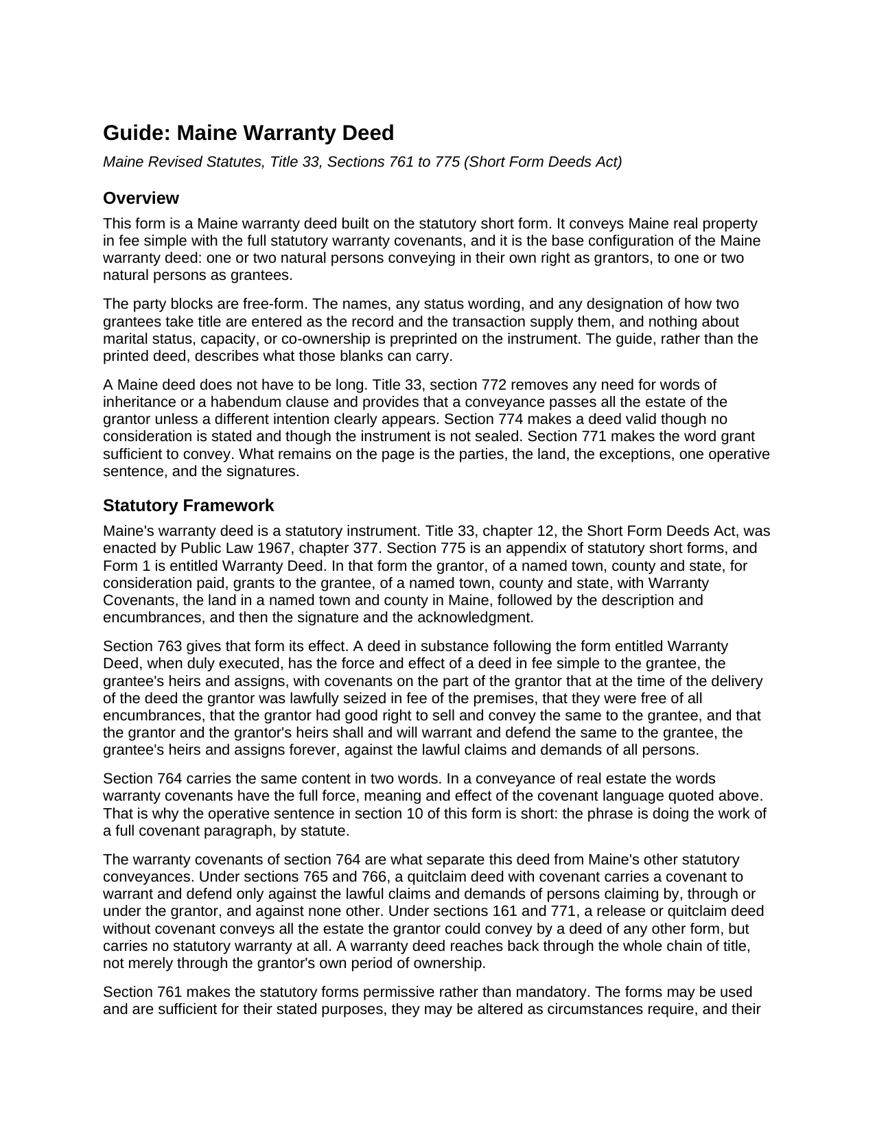 Washington County Warranty Deed Guide