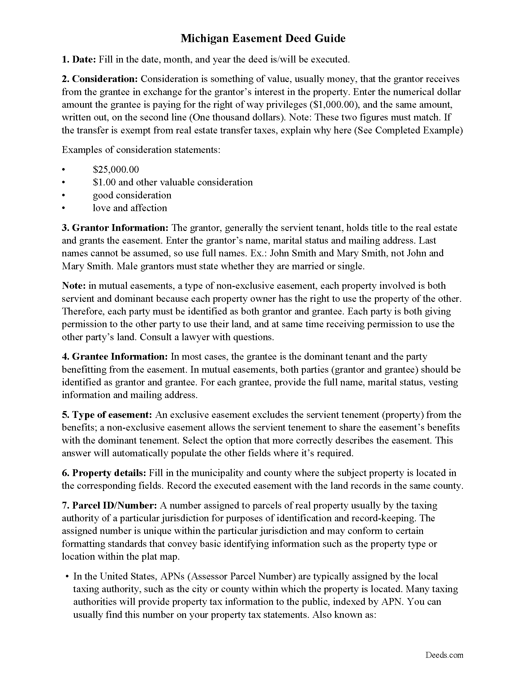 Newaygo County Easement Deed Guide