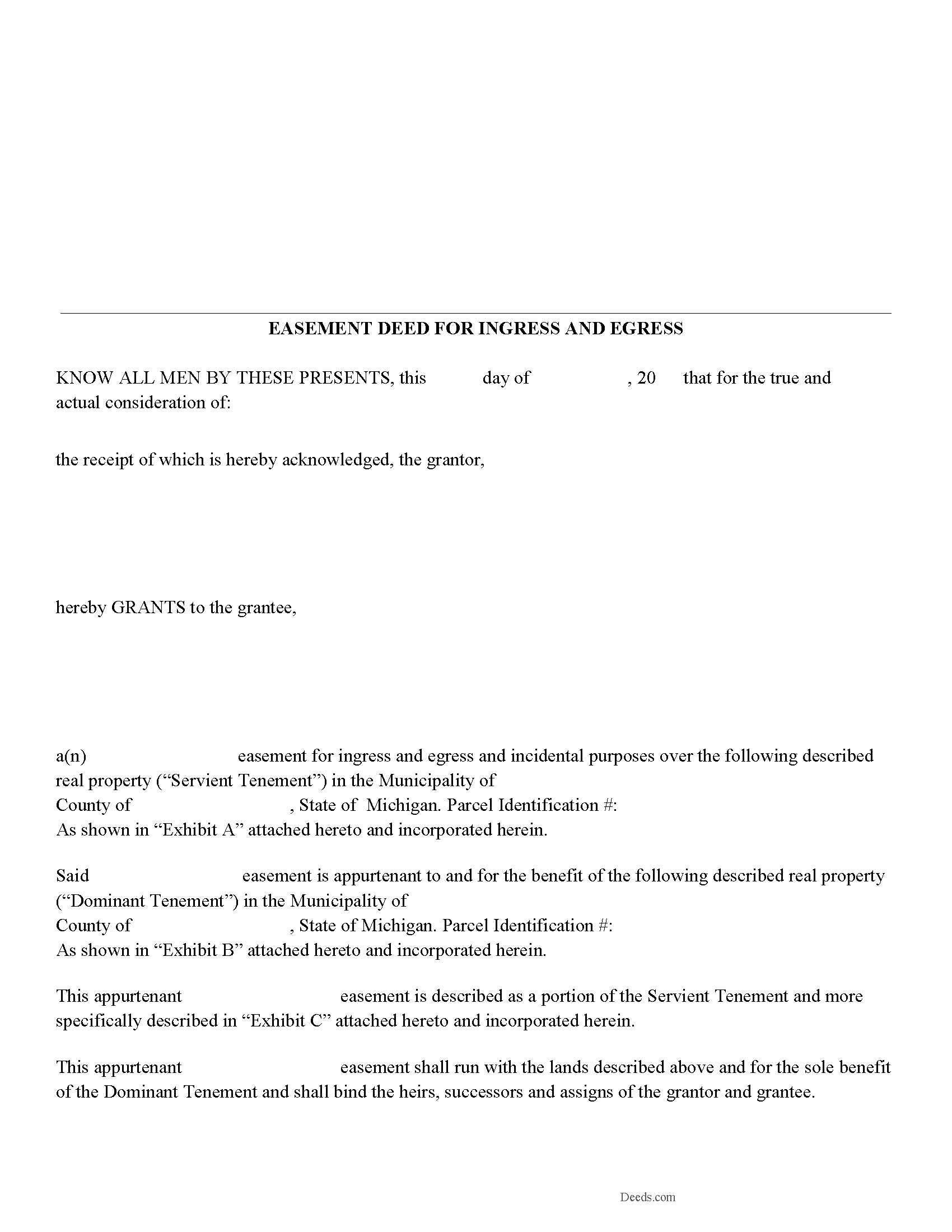 Baraga County Easement Deed Forms Michigan Deeds baraga-county-easement-deed-forms-michigan-deeds