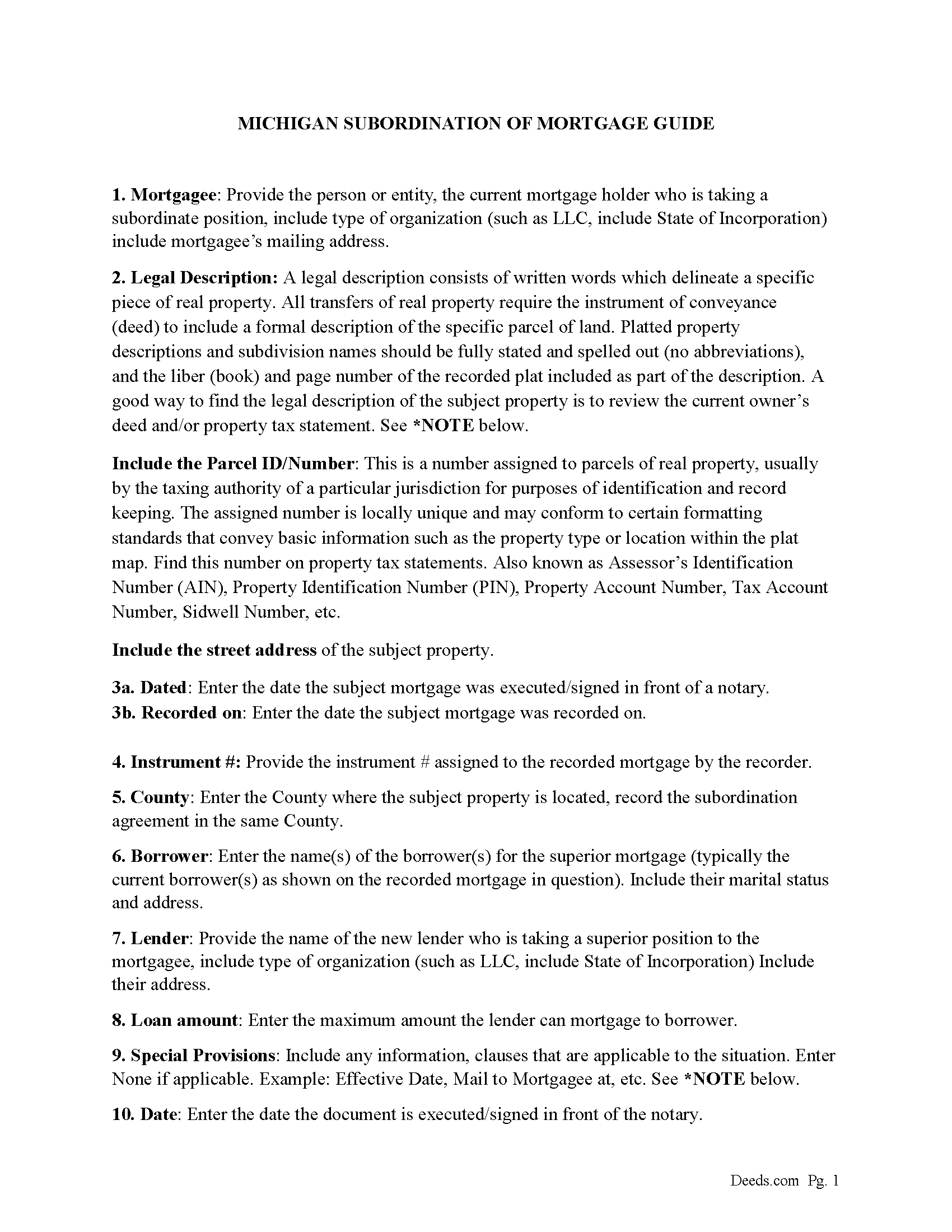 Newaygo County Mortgage Subordination Guide