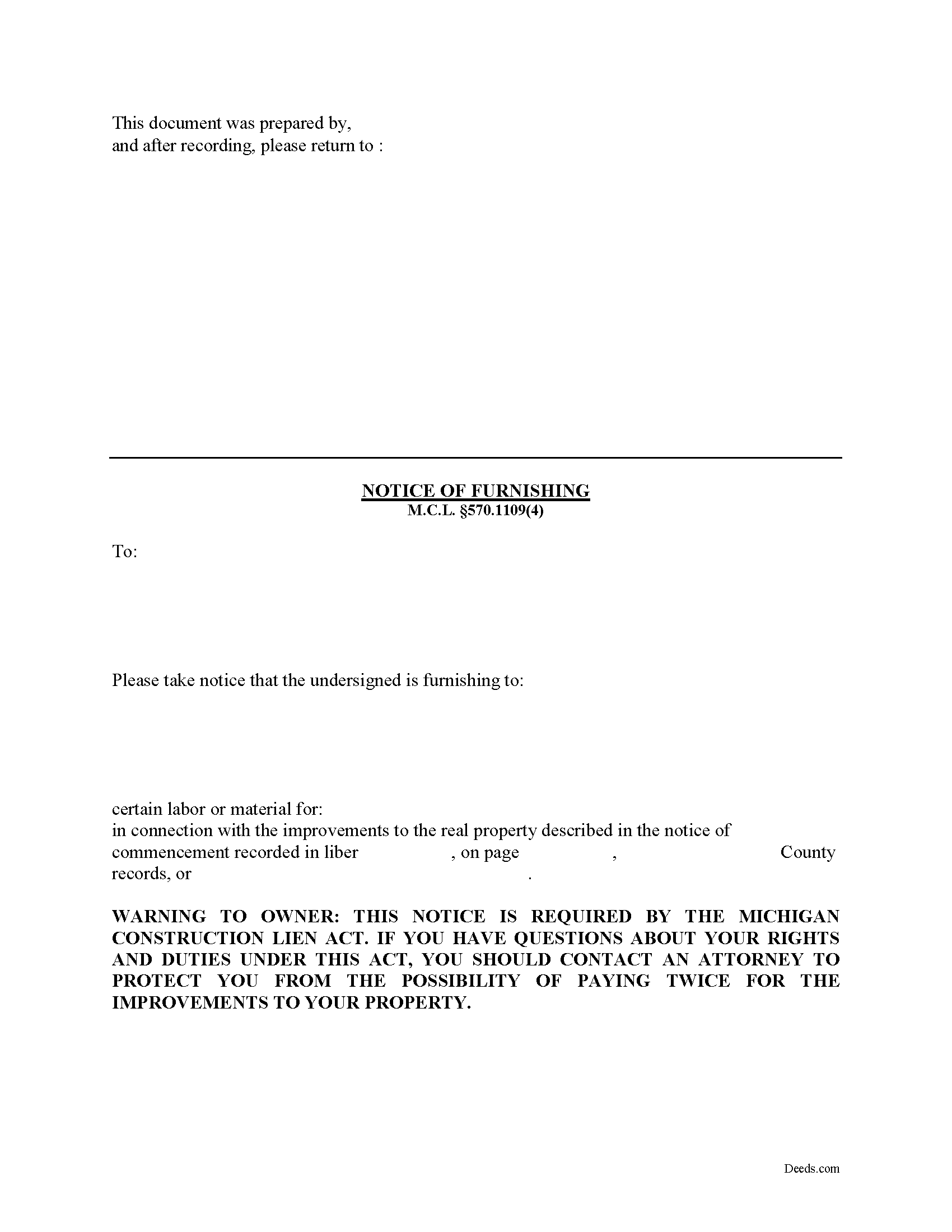 Delta County Notice of Commencement Form