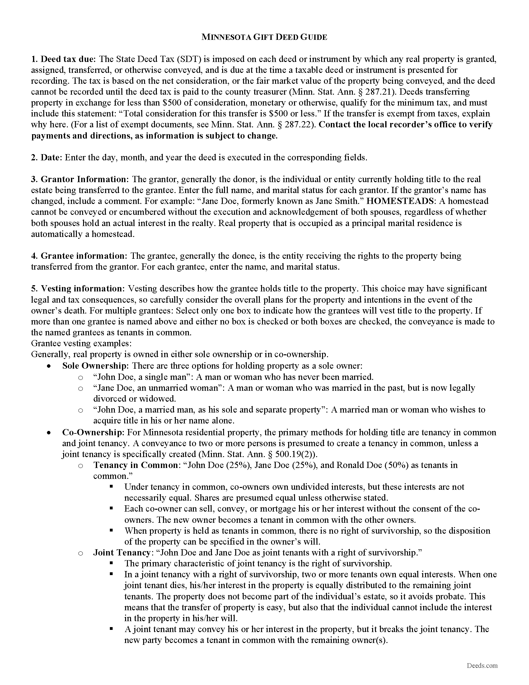 Clearwater County Gift Deed Guide