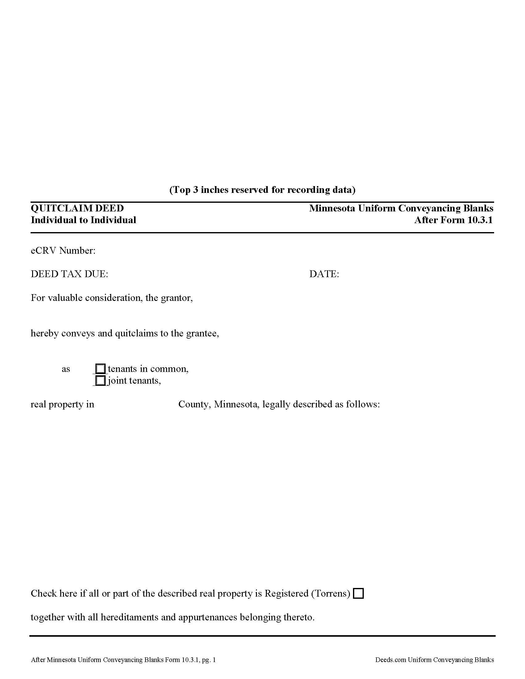 Quitclaim Deed Form