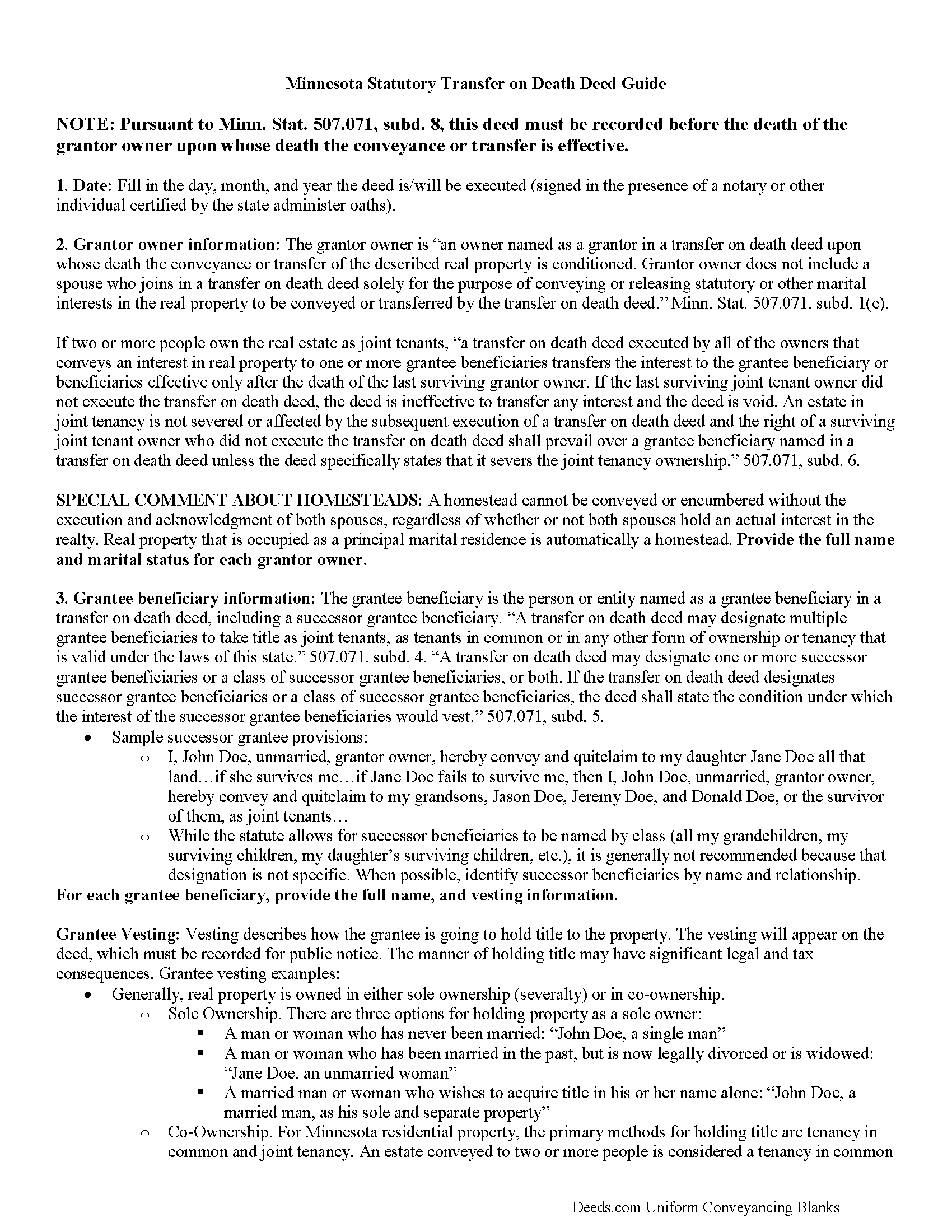 Grant County Transfer on Death Deed Guide