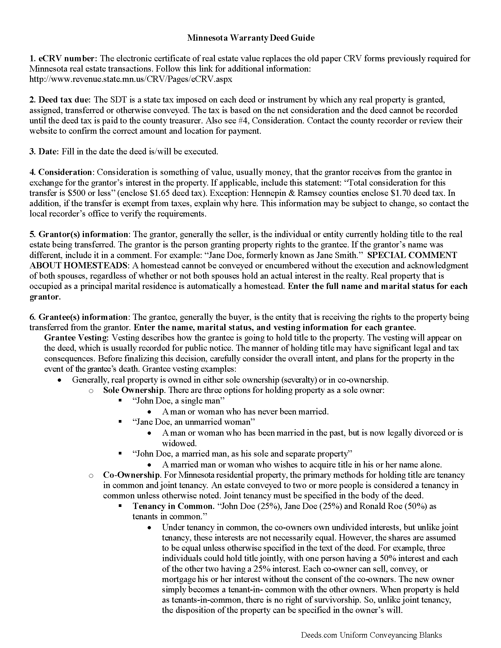 Grant County Warranty Deed Excluding Assessment Guide