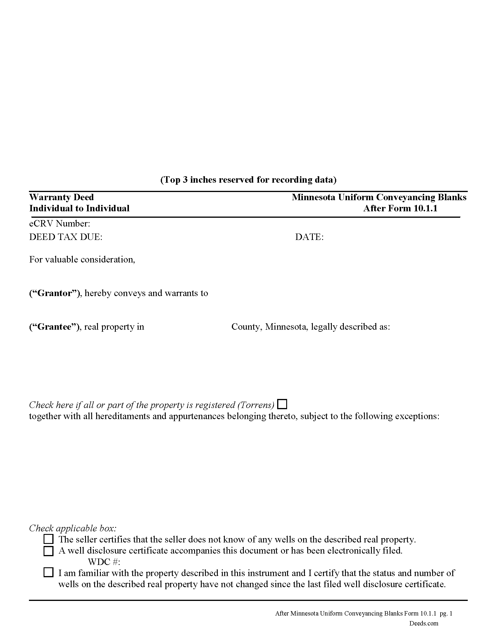 Warranty Deed Form