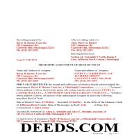 Completed Example of the Assignment of Deed of Trust Document