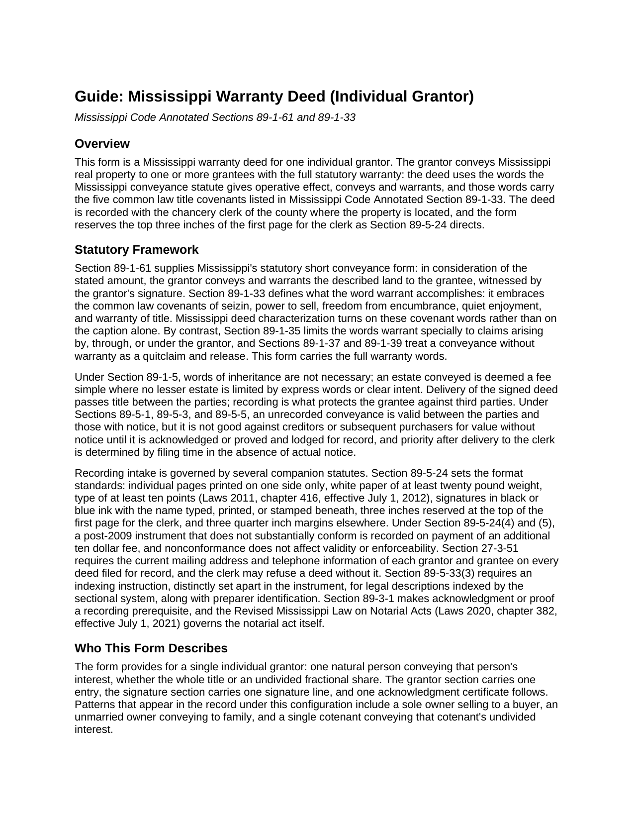 Clay County Warranty Deed Guide