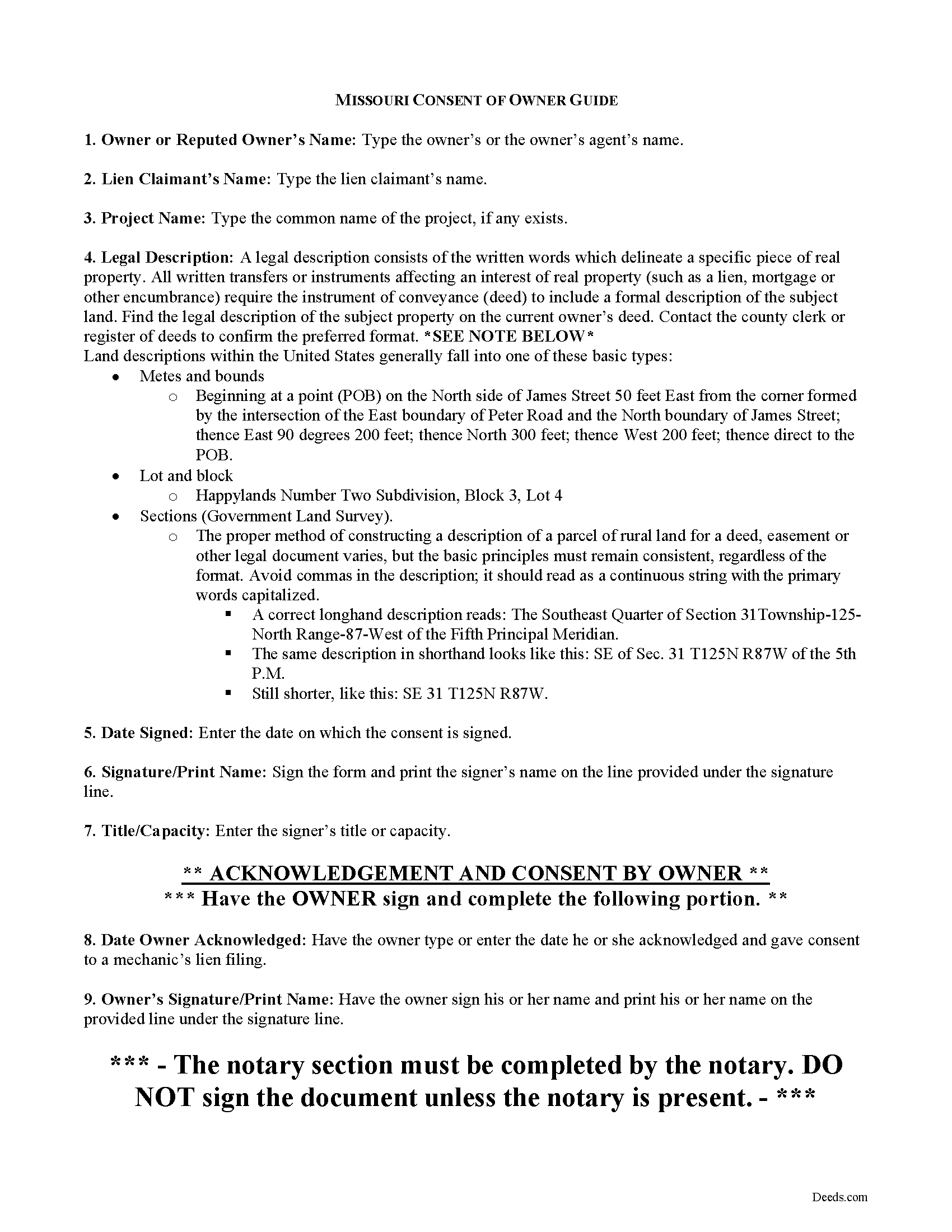 Shelby County Consent of Owner Guide