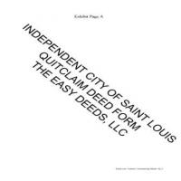 Saint Louis City Quit Claim Deed Form