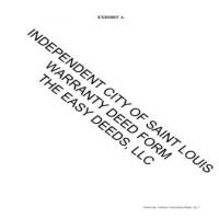 Saint Louis City Warranty Deed Form