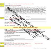 Saint Louis City Completed Example of a Warranty Deed