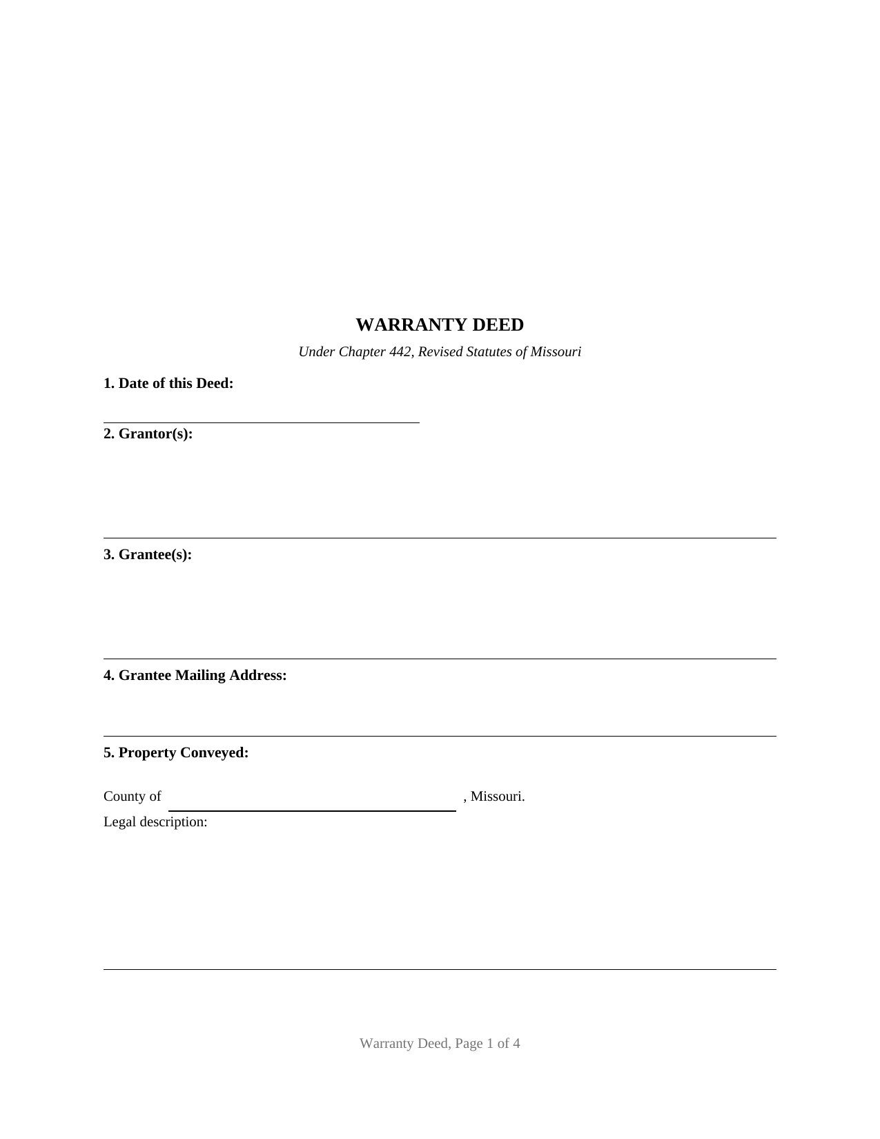 Morgan County Warranty Deed Form