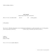 Powell County Gift Deed Form