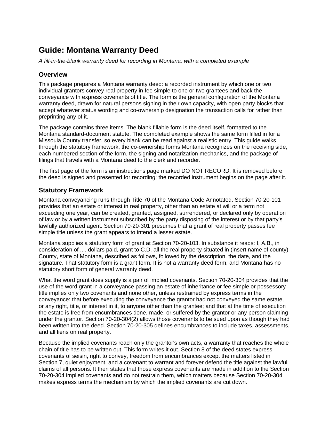 Hill County Warranty Deed Guide