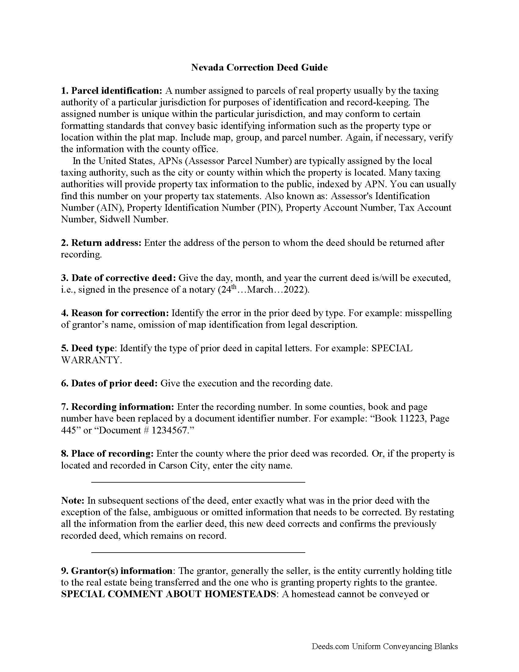 Lincoln County Correction Deed Guide