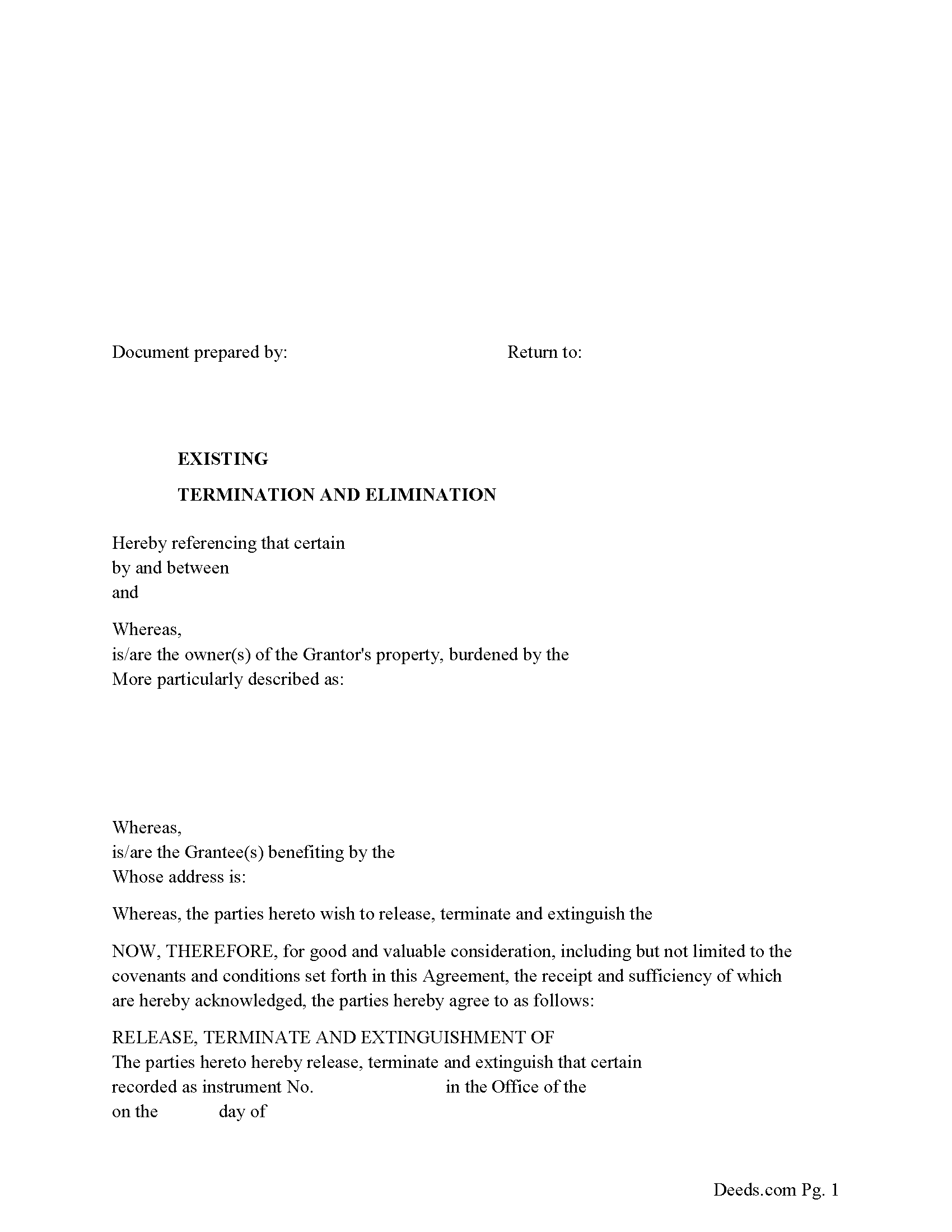 New Hampshire Termination of Easement Image