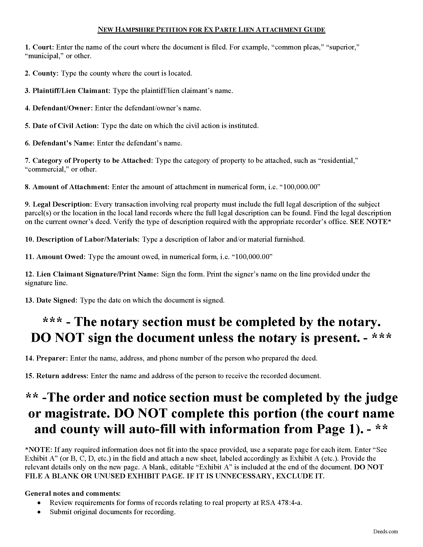 Merrimack County Petition for Attachment Guide