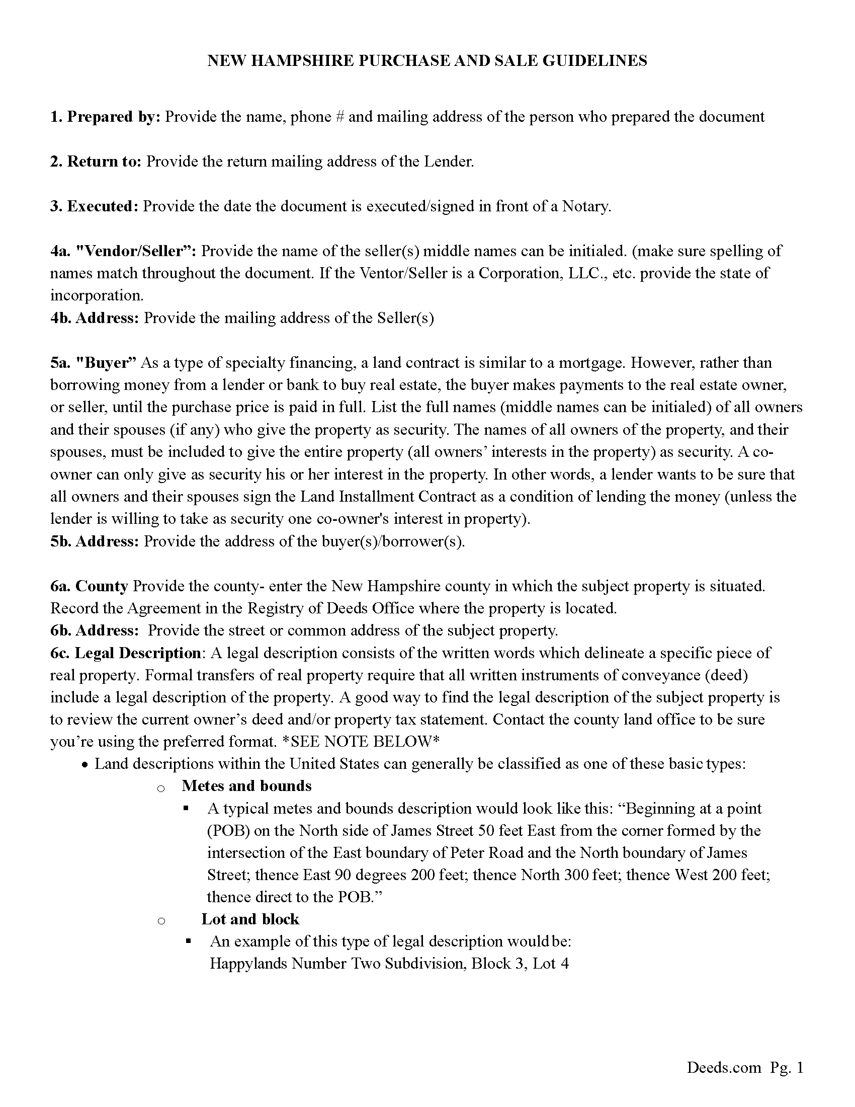Merrimack County Real Estate Purchase and Sales Agreement Guide