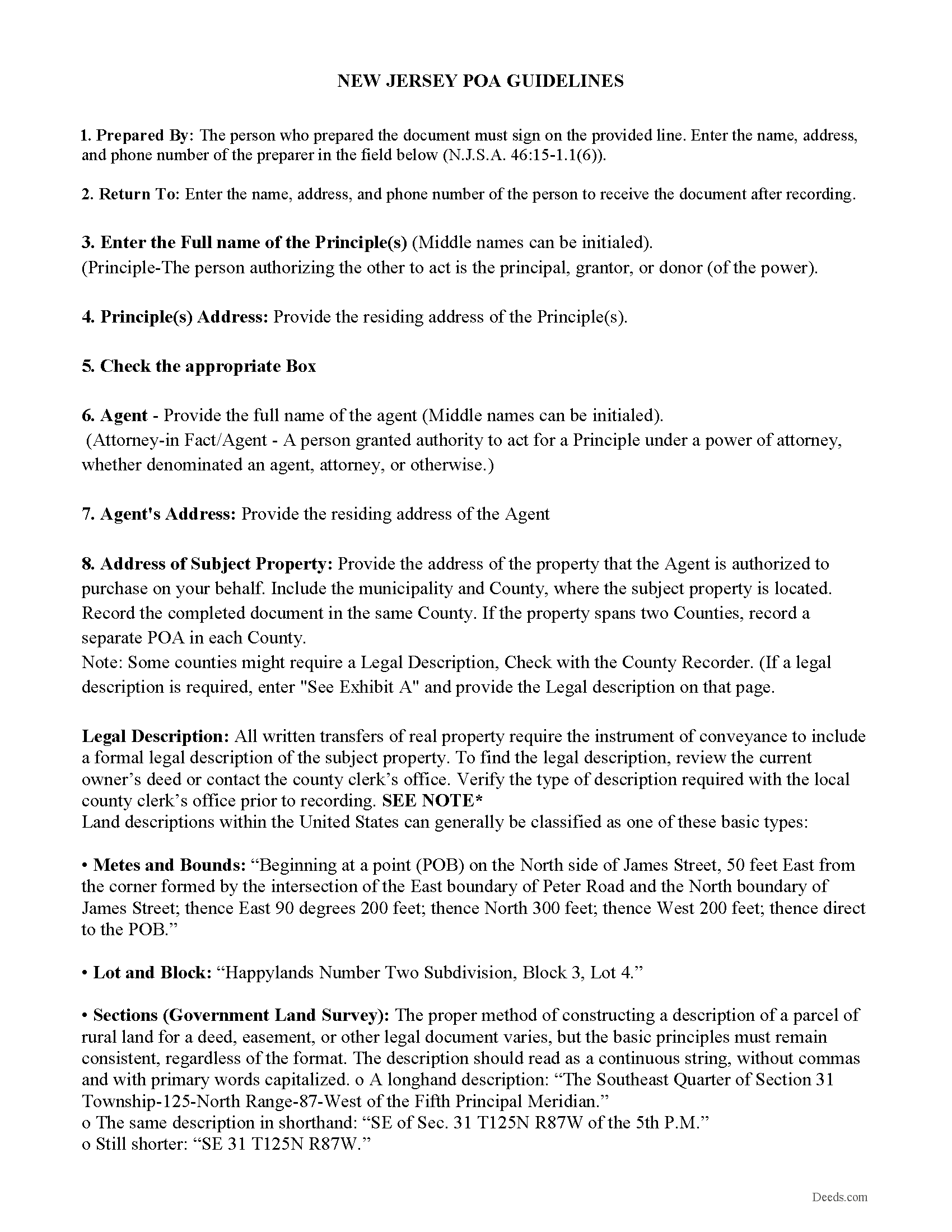 Cumberland County Power of Attorney Guidelines