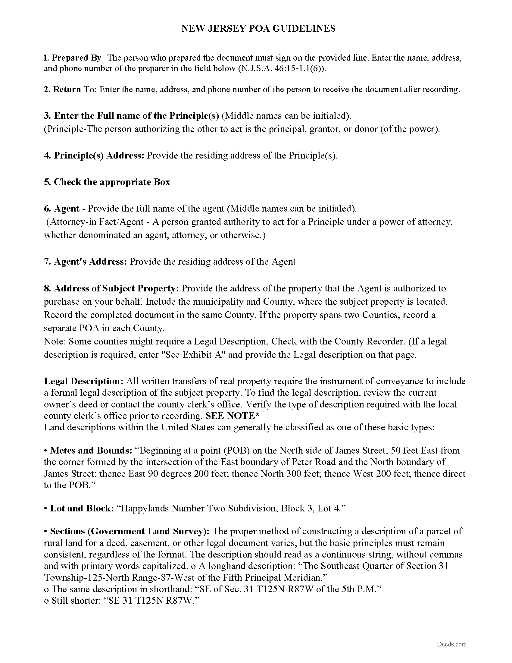 Cumberland County Power of Attorney Guidelines