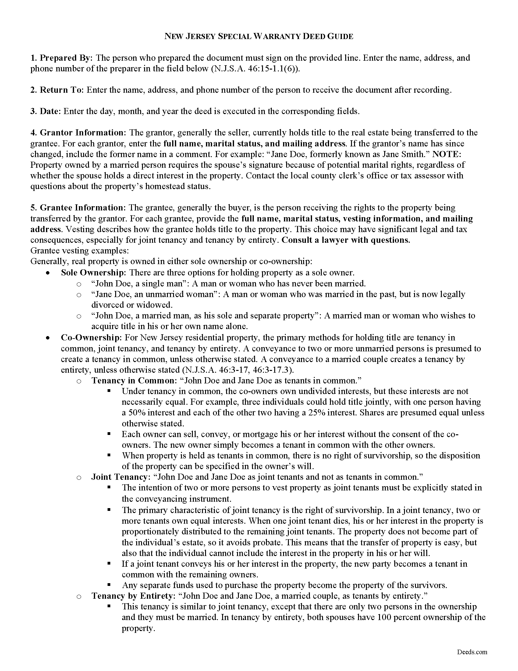 Cumberland County Special Warranty Deed Guide