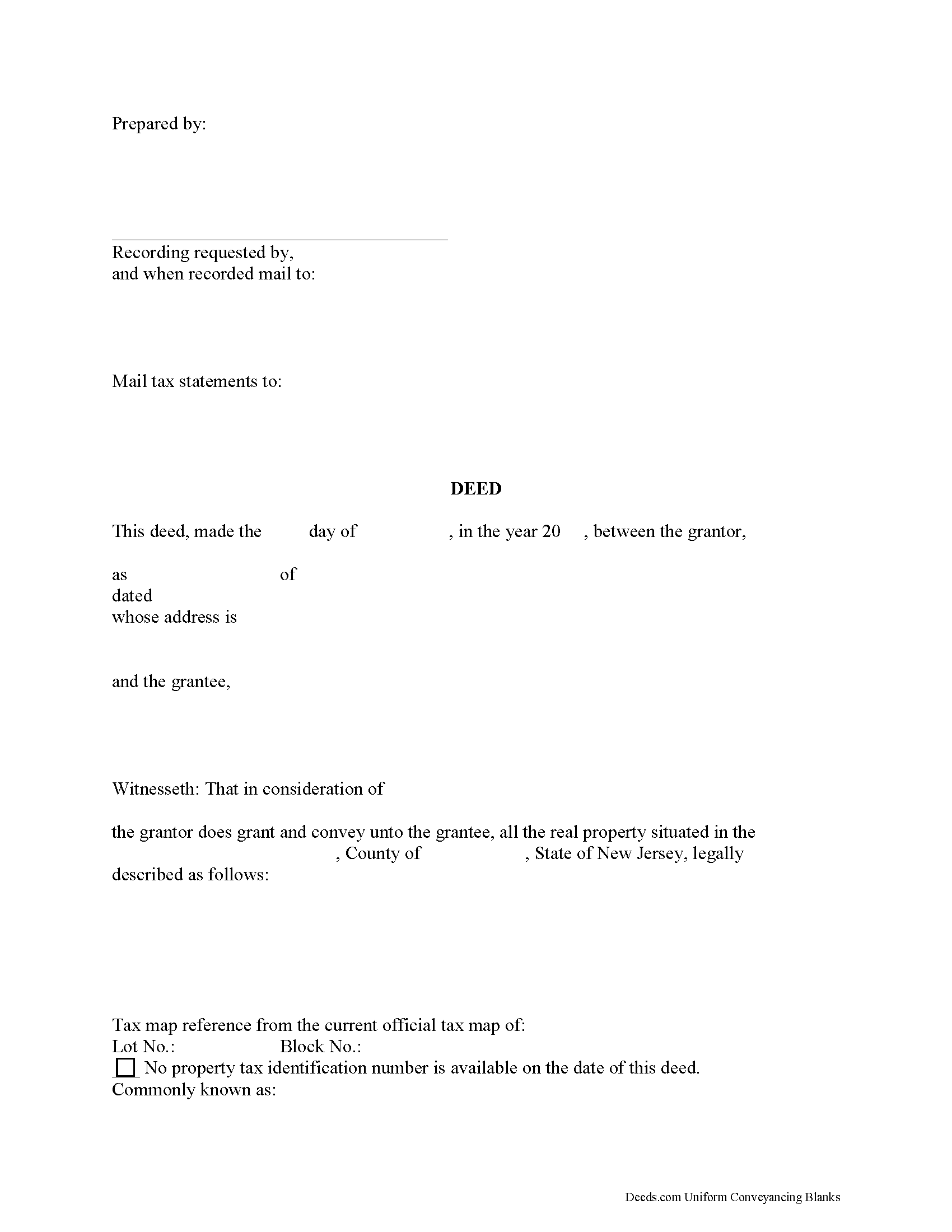 Trustee Deed Form