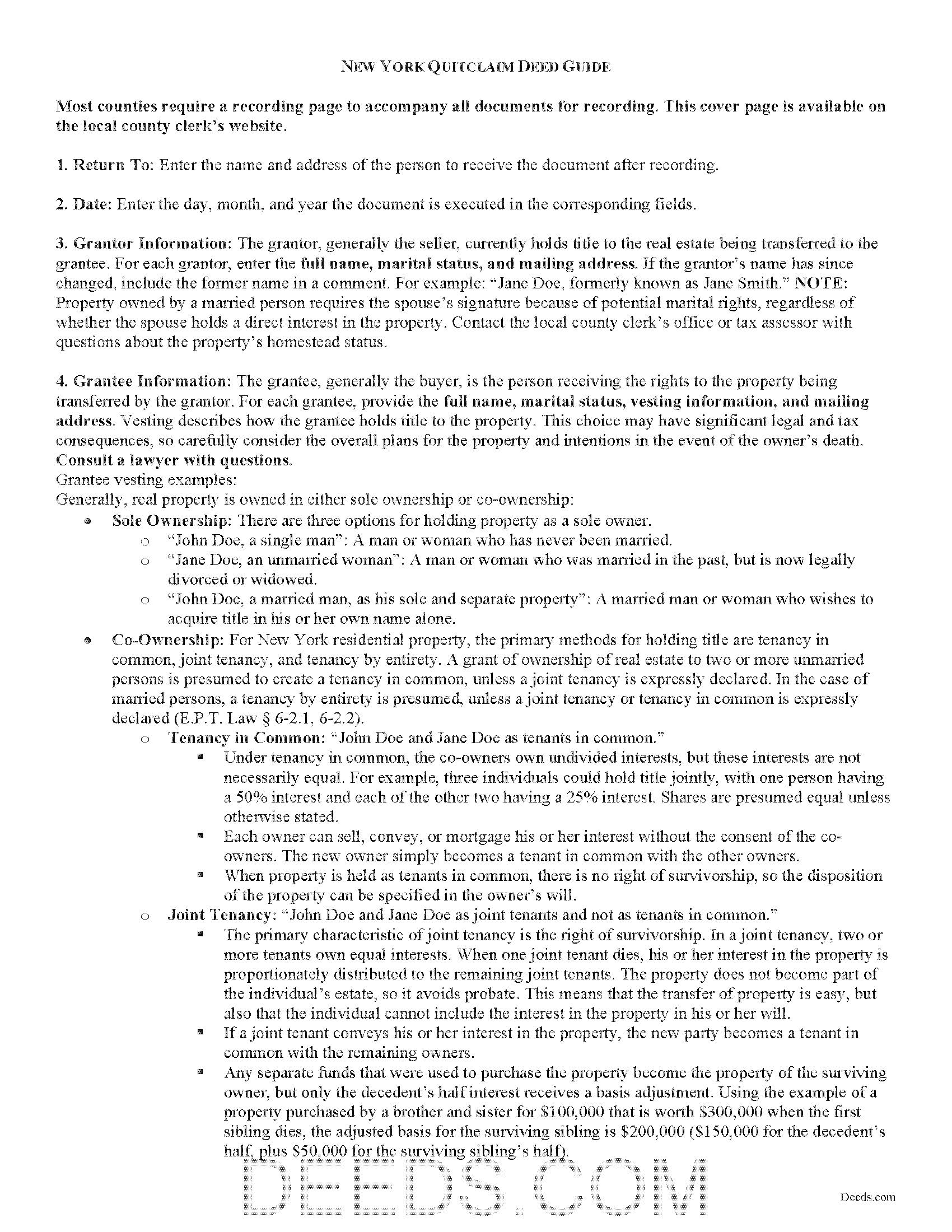 Queens County Quitclaim Deed Guide
