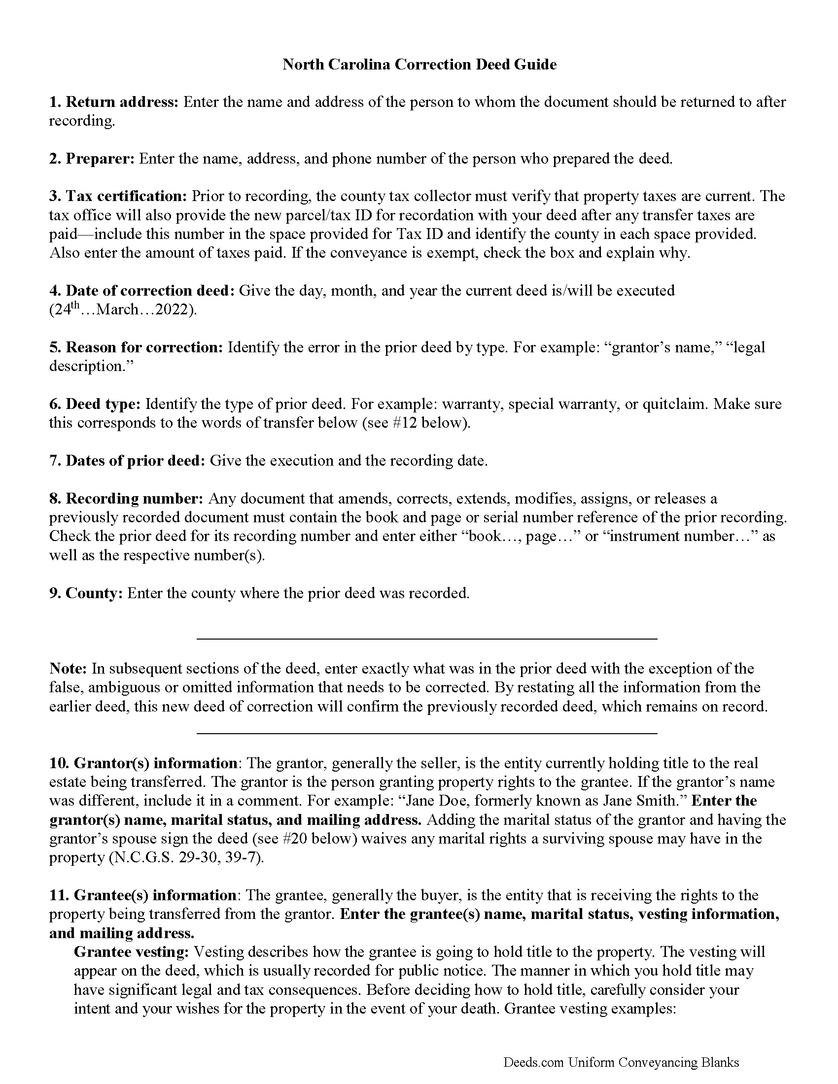 Scotland County Correction Deed Guide