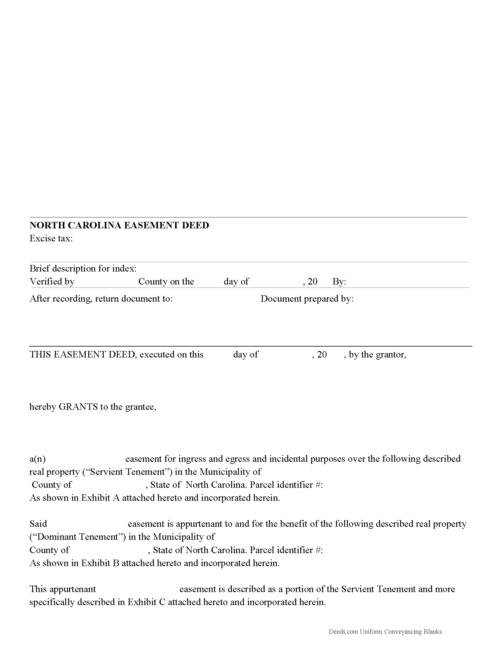 Easement Deed Form