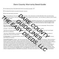 Dare County Warranty Deed Guide