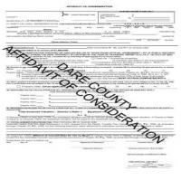 Dare County Affidavit of Consideration