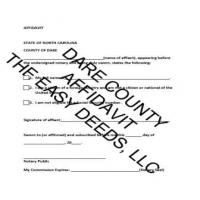 Dare County Non Resident Affidavit