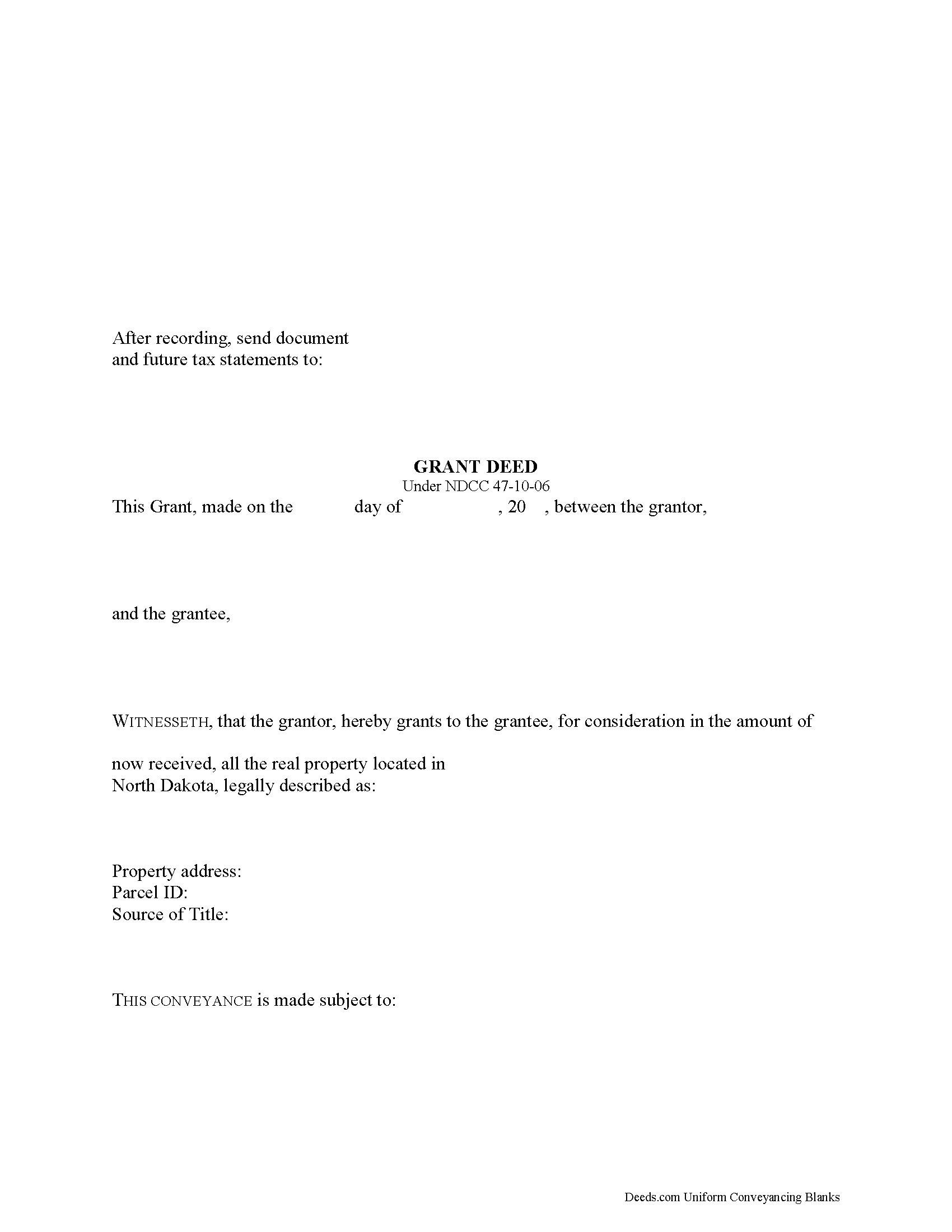 Grant County Grant Deed Form