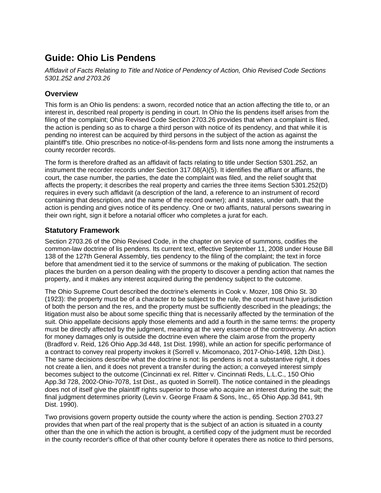 Gallia County Lis Pendens Guide