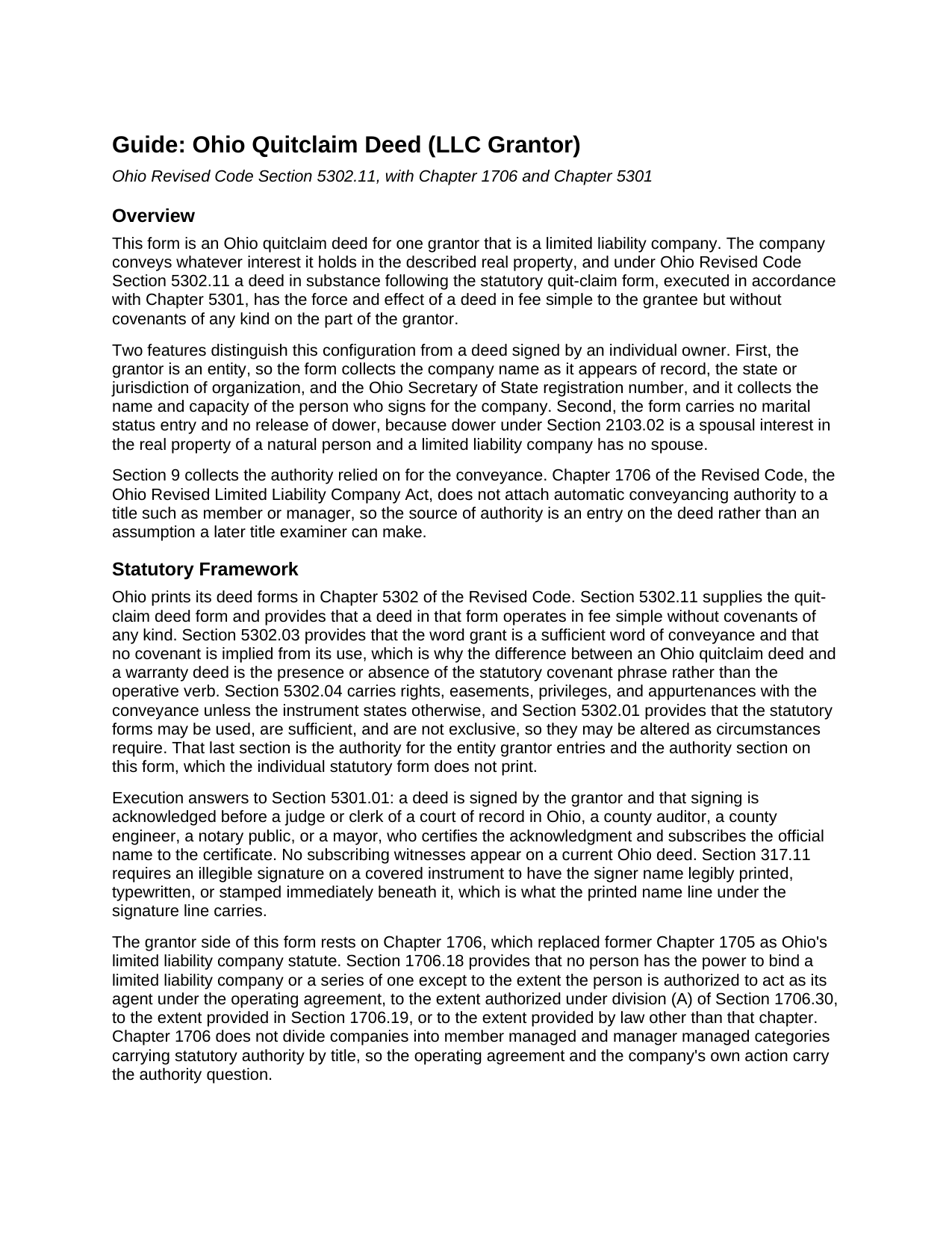 Madison County Quitclaim Deed (LLC Grantor) Guide