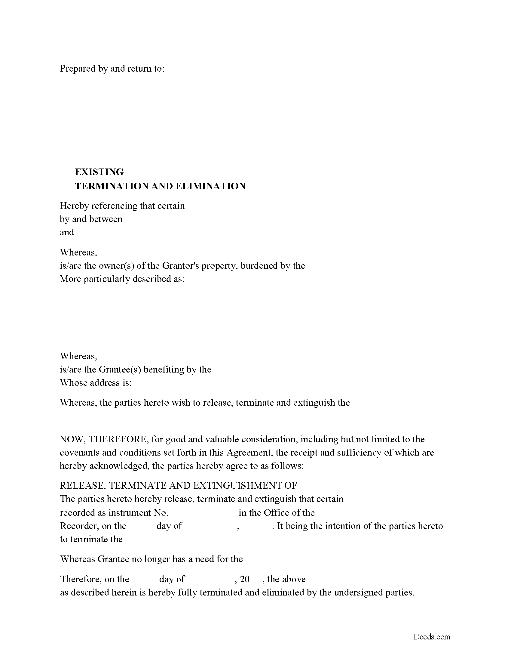 Termination of Easement