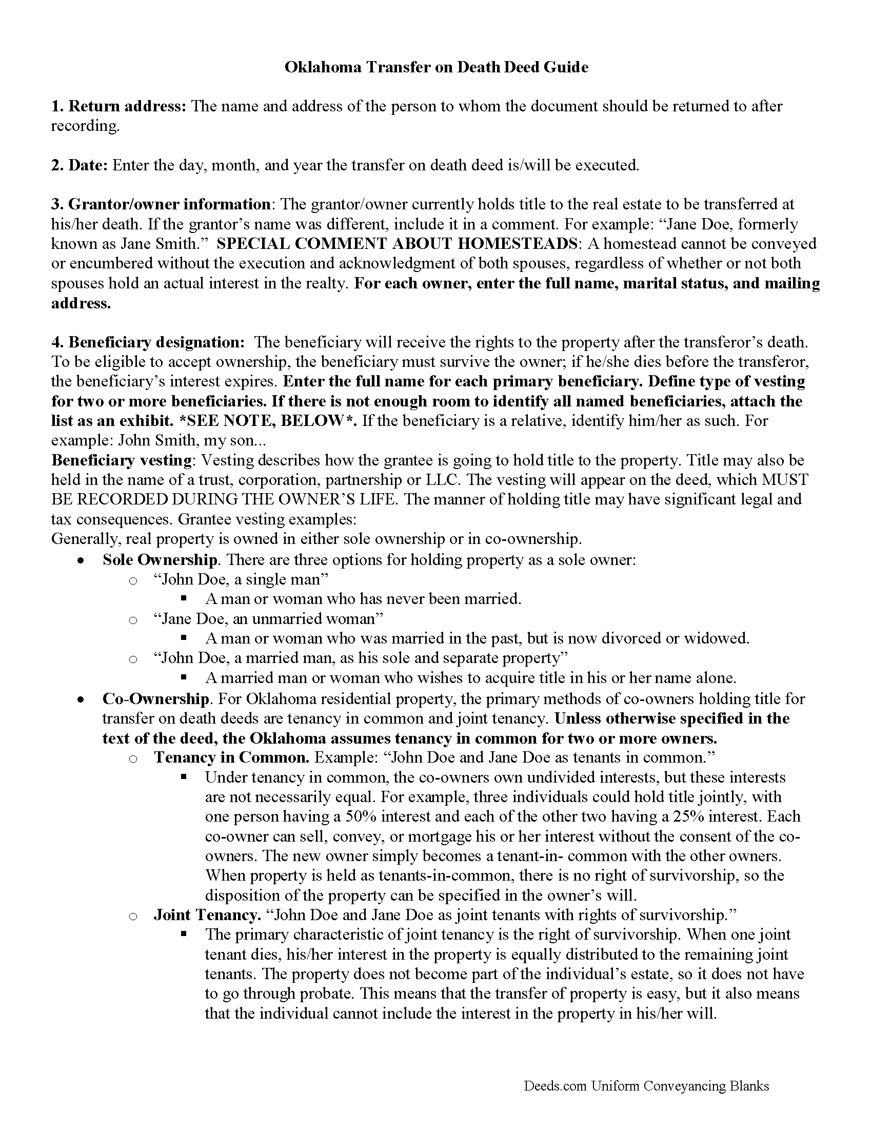 Choctaw County Transfer on Death Deed Guide