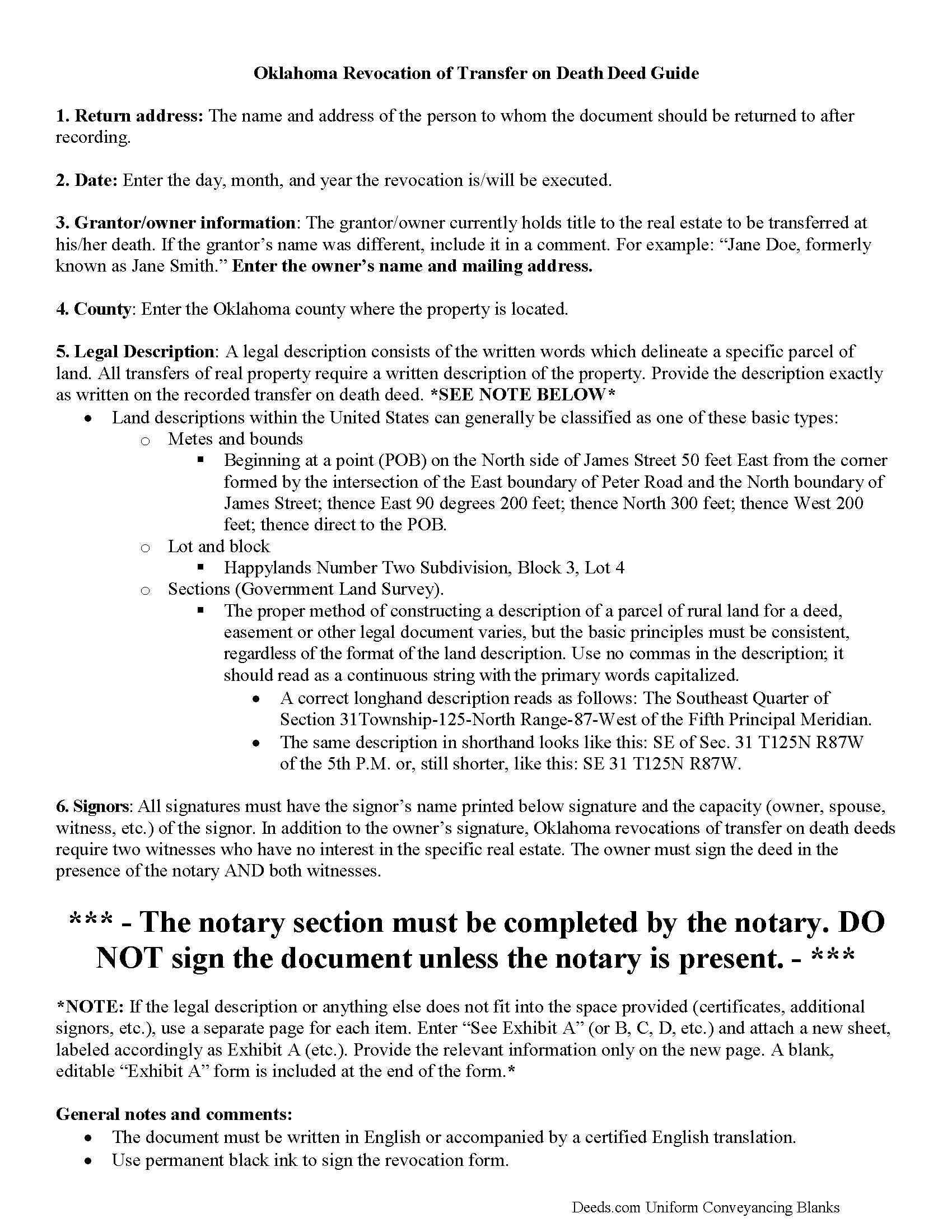 Choctaw County Transfer on Death Revocation Guide