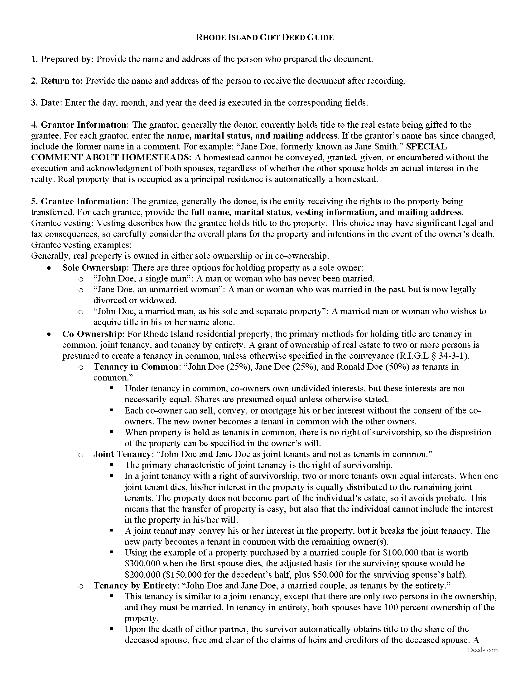 Bristol County Gift Deed Guide